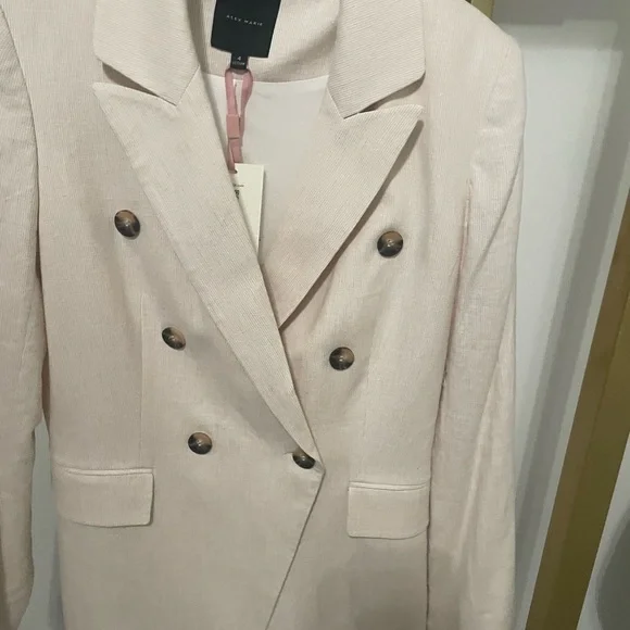 Alex Marie Light Pink Double-Breasted Blazer - Picture 8 of 9